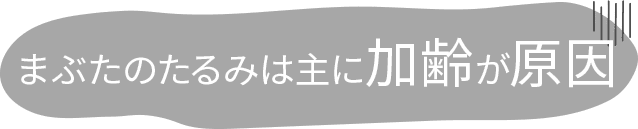 まぶたのたるみは主に加齢が原因